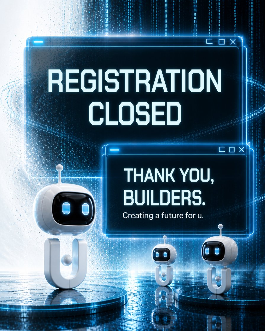 U_Hackathon's tweet photo. Registration is officially CLOSED!🚀

Around 600 people applied to U-Hackathon

That’s a lot of ideas, ambition and energy ready to come together

Thank you to everyone who applied, to our sponsors and partners for helping make this possible

Time to create the future together👏 https://t.co/0269HFVcyp