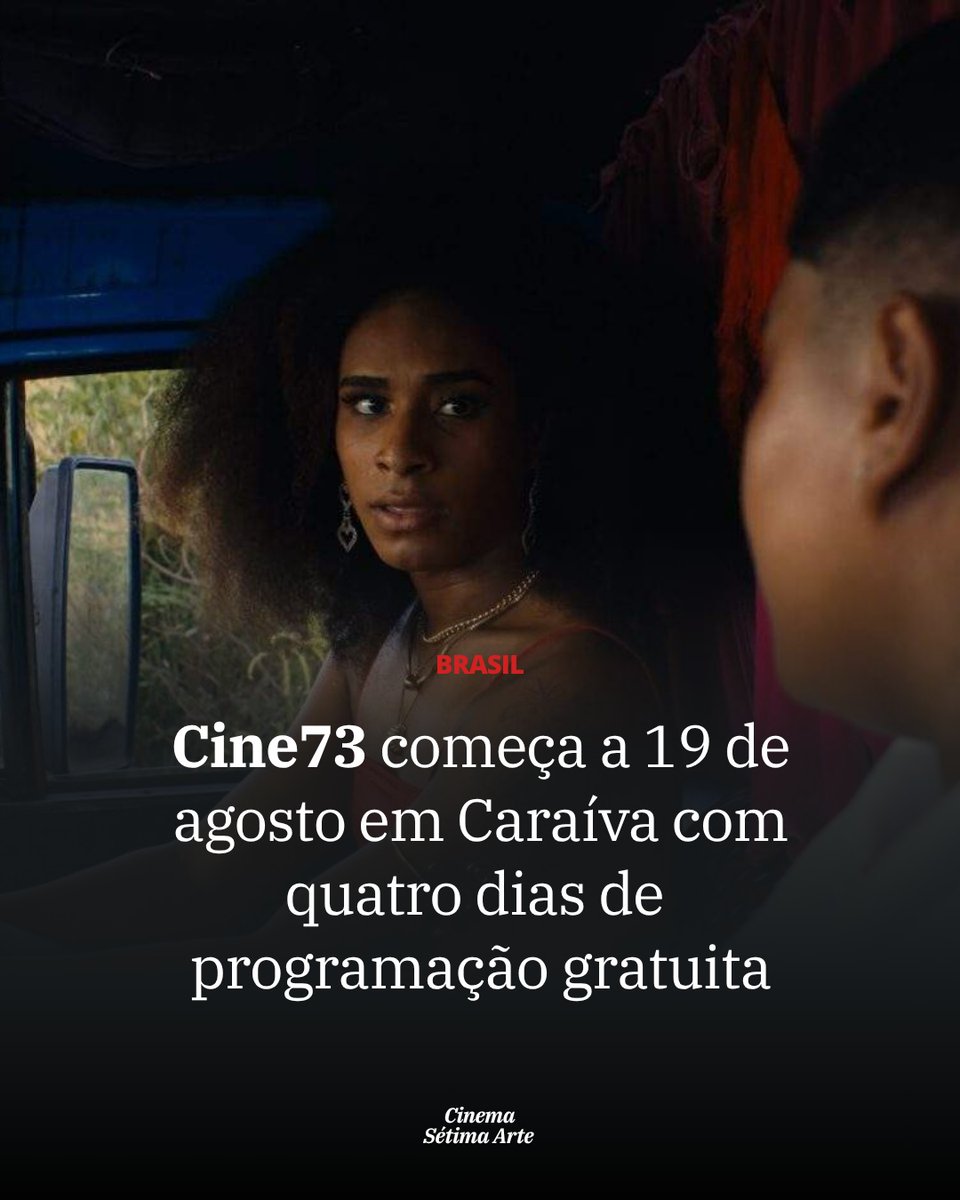 gavicta's tweet photo. The 4th Cine73 Regional Film Festival runs Aug. 19–22 in Caraíva, Porto Seguro, with free screenings celebrating independent Brazilian cinema and productions from southern Bahia. https://t.co/C7qLRMX7na