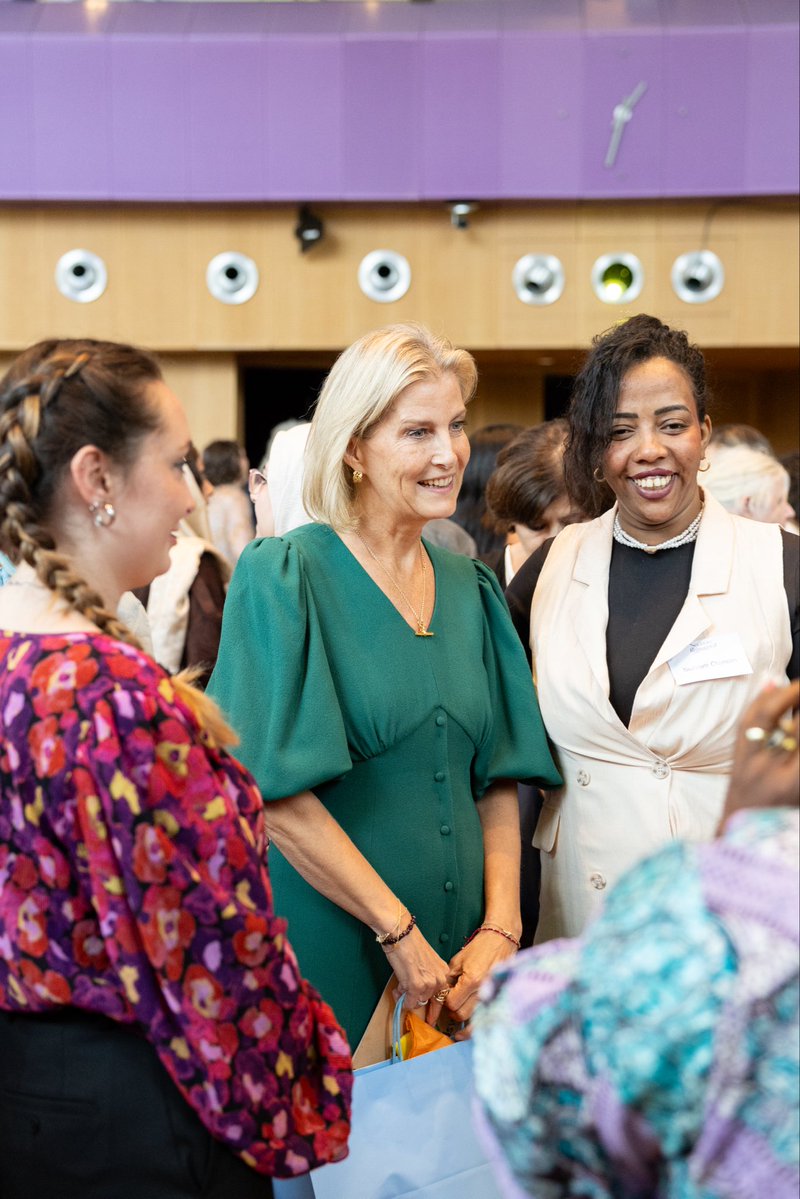 RoyalFamily's tweet photo. 🇳🇱 The Duchess of Edinburgh joined women peacebuilders at the Peace Palace in The Hague this week, for this year’s ICAN forum titled ‘Security Reimagined’.

Her Royal Highness met women peacebuilders from countries including Afghanistan, Syria and Uganda, working to advance peace and security in their communities and countries. 

The Duchess is a champion for the UN’s Women, Peace and Security agenda which emphasises the importance of women’s meaningful participation in peace processes, and raises awareness of the ongoing impact of conflict related sexual violence globally.