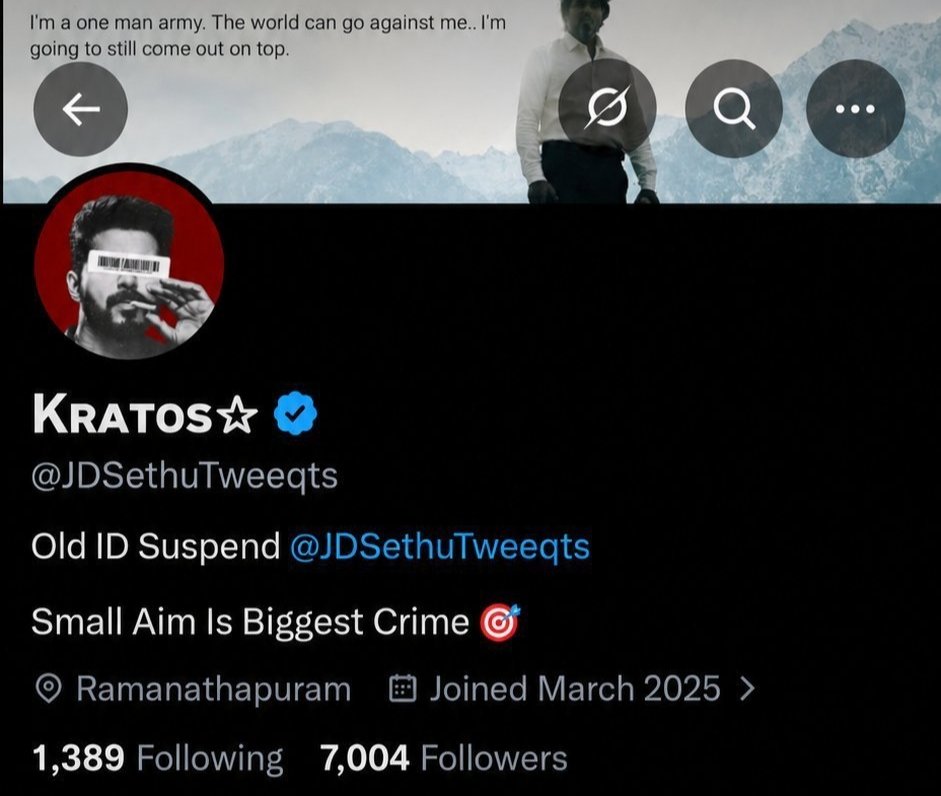 JD_Reloaded's tweet photo. Old ID @JDSethuTweeqts Suspended 

Follow nd Assist @JDSethuTweeeets 🥂 https://t.co/gNu6aSaKRw