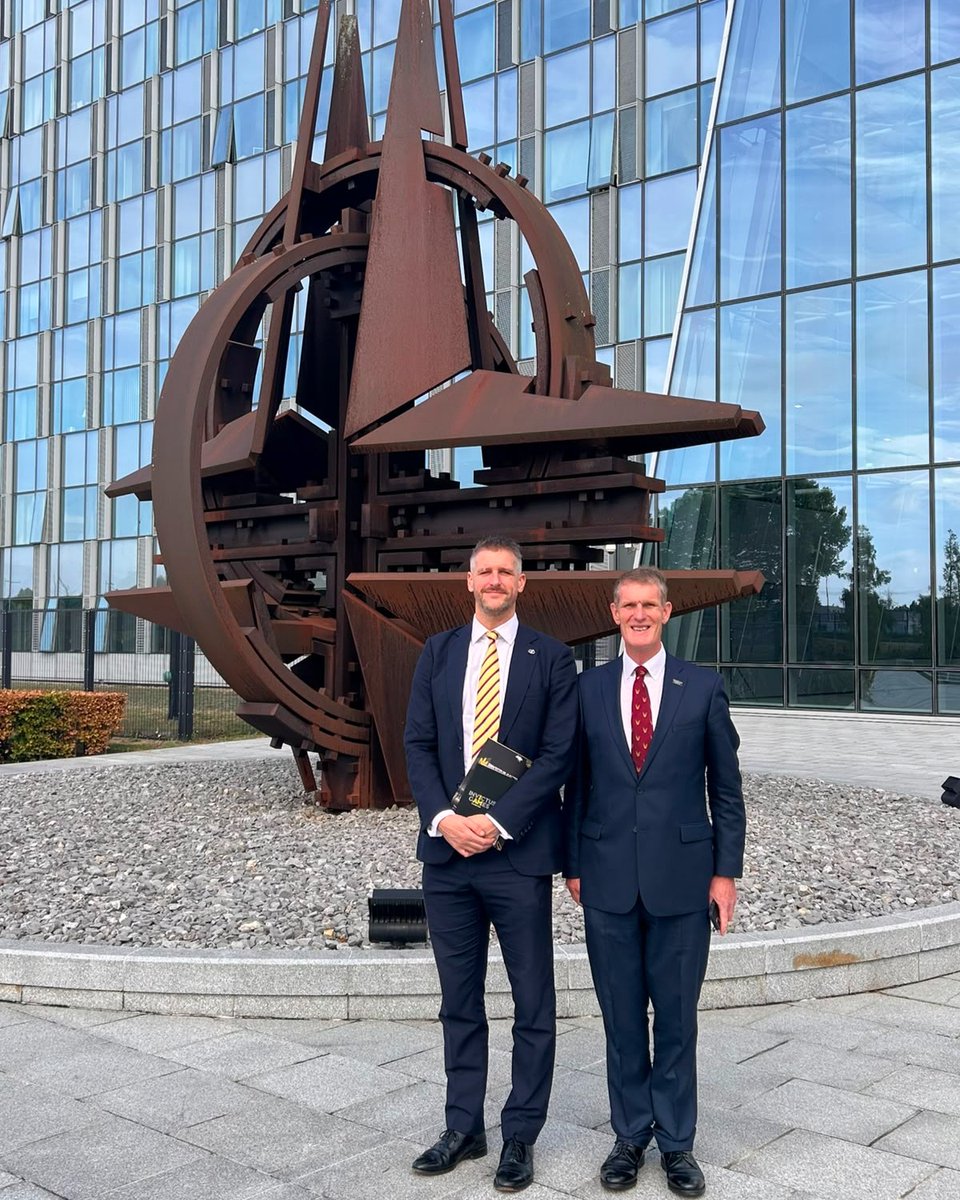 WeAreInvictus's tweet photo. Today, the Invictus Games Foundation visited NATO in Brussels to share how sport is supporting the recovery of wounded, injured and sick service personnel and veterans in Ukraine.

Presenting to NATO’s Military Committee, Deputy CEO, Richard Smith CBE and Chief International Programmes & Strategy, David Wiseman outlined our work through our Signature Programme for Ukraine and our plans to establish 21 Invictus Recovery Spaces by 2027, across the country. 

These spaces will bring adaptive sports opportunities into existing veterans’ hubs and rehabilitation facilities with our goal to make recovery more accessible to veterans across Ukraine, throughout the year.