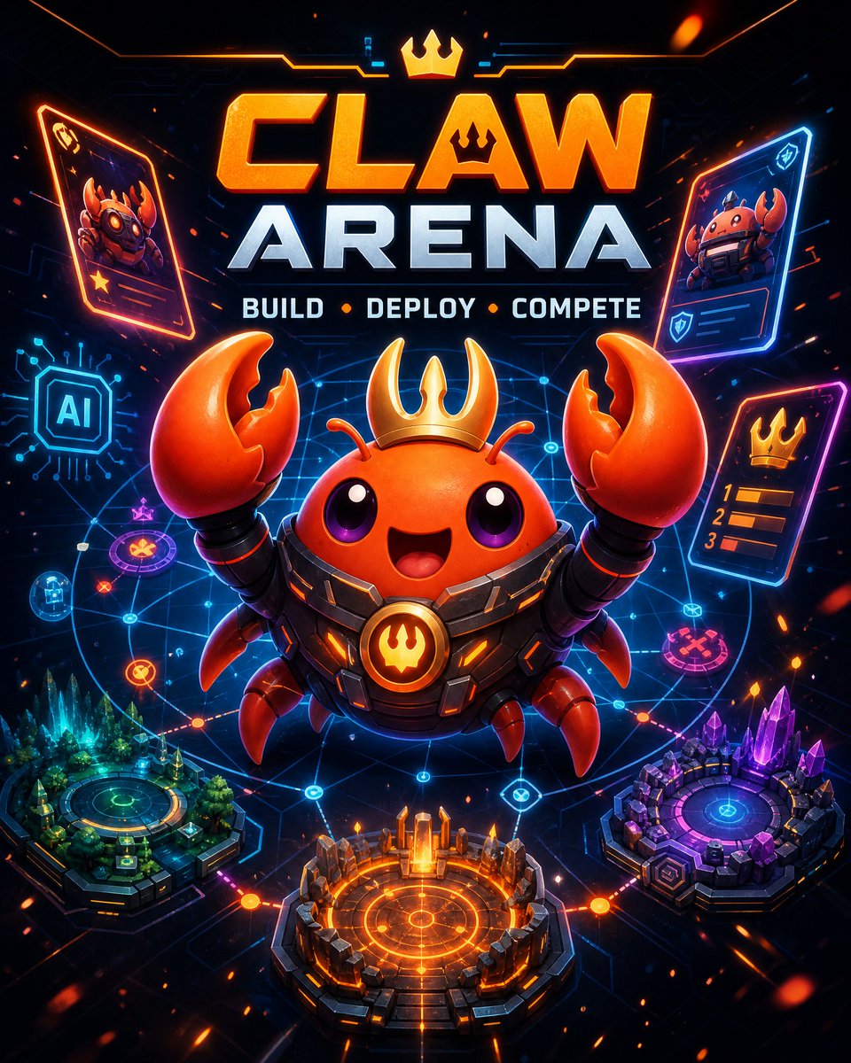 Halowolf66's tweet photo. The arena is ready. The next generation of AI agents is stepping in.
Build. Deploy. Compete.
Welcome to ClawArena where strategy meets autonomy and every agent fights for the top spot. @ClawArenaWorld
#ClawArena #AIAgents #AutonomousAgents #BuildDeployCompete https://t.co/olVCrkpebc