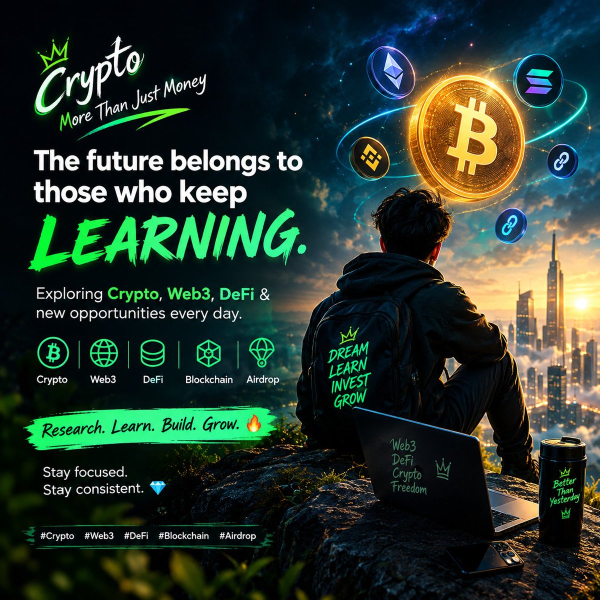 AhadBuild's tweet photo. The future belongs to those who keep learning. 🚀

Exploring Crypto, Web3, DeFi &amp; new opportunities every day.
Research. Learn. Build. Grow. 🔥

Stay focused. Stay consistent. 💎

#Crypto #Web3 #DeFi #Blockchain #Airdrop https://t.co/IvTYXXekda