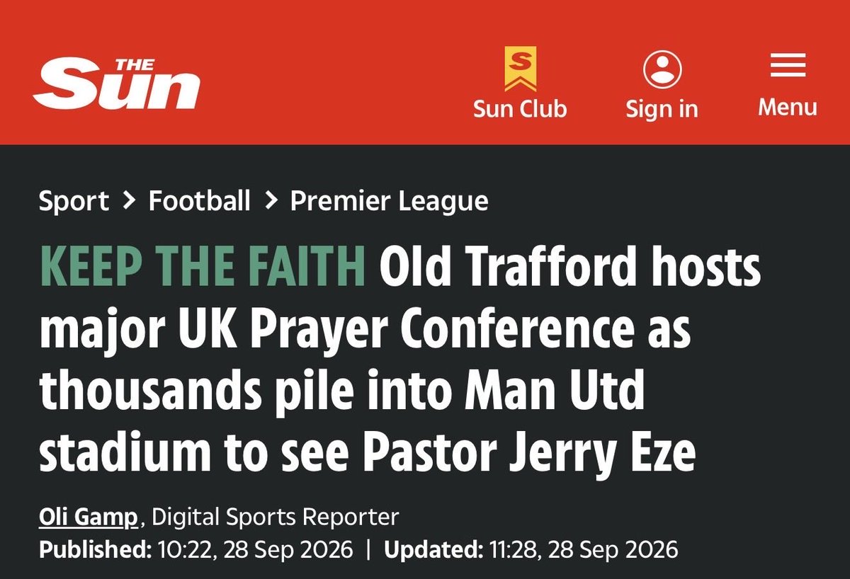 RealJerryEze's tweet photo. @thesun ( Sun Uk) It’s all about JESUS ! JESUS !! JESUS !!!
To God be all the Glory!!
What God Cannot Do Does Not Exist!!! https://t.co/raJO2DoVwB