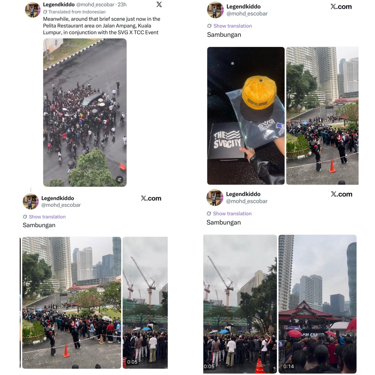 amevvil's tweet photo. misinfo alert 🚨 

the video showing a crowd around a car is completely unrelated to bts or armys, it is actually from kuala lumpur, malaysia and shows a completely different event. https://t.co/5Xl26PltFX
