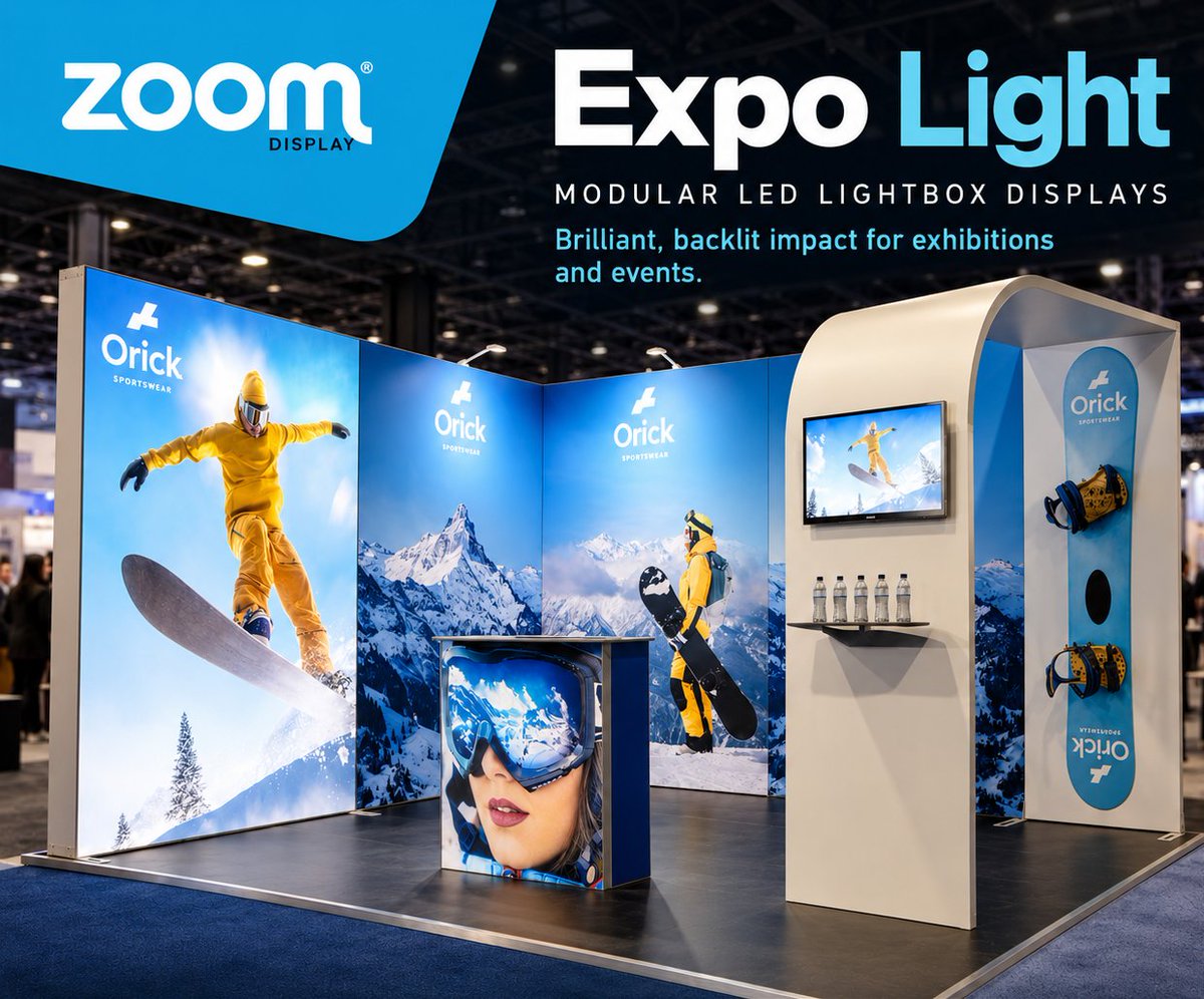 ZoomDisplay's tweet photo. Stand out at your event

Expo Light combines LED illumination with seamless graphics and a modular, tool-free design. Expo Light is ideal for exhibitions and student recruitment events

Discover Expo Light
https://t.co/R6kcQ81pkZ

#Exhibitions #EventDisplays #StudentRecruitment https://t.co/eTFScOjiCh