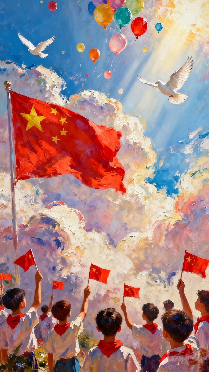 CZXWFB's tweet photo. Celebrating China’s National Day! Wishing our motherland enduring prosperity. We keep moving forward on our long journey, with warm lights shining in every household. May our nation stay safe and thriving. Together we strive for a bright future. #NationalDay #China https://t.co/eXucTnl0xX