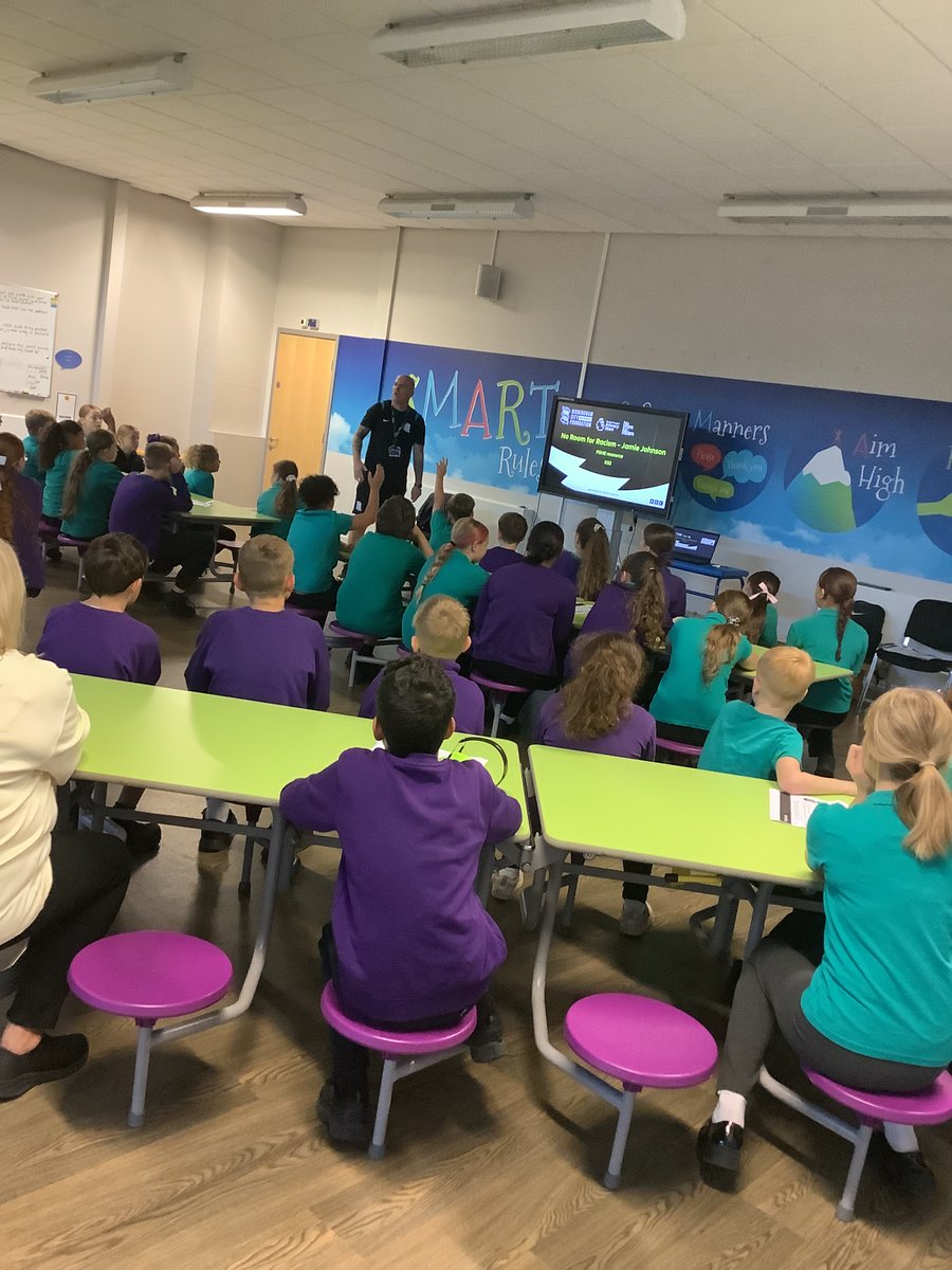 BCFC_Foundation's tweet photo. For Black History Month, our Premier League Primary Stars team visited partner school Windy Arbor to deliver anti-discrimination workshops.

The children discussed discrimination and how they can be allies to others, in school and beyond. 💙

Find out more: lee.chapman@bcfc.com

#PLPrimaryStars @PLCommunities