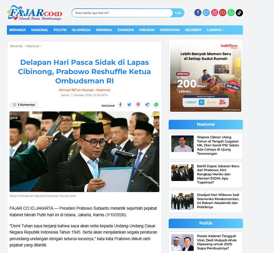 ardisatriawan's tweet photo. Ombudsman tuh yang sidak lapas kemarin?? https://t.co/pmjCDhULhv