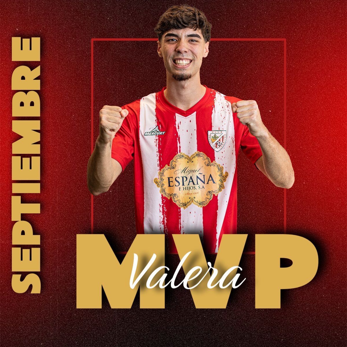 cdtorrijos_ofcl's tweet photo. 🔴⚪️ ¡NUESTRO MVP DE SEPTIEMBRE YA ESTÁ AQUÍ! 🏆

Y el MVP  es para Valera 

Un mes de trabajo, esfuerzo y buenas actuaciones que le hacen merecedor de este premio.
Un reconocimiento que llega de la mano de  Miguel España. 

¡Enhorabuena, Valera! ❤️🤍

 #MVP
 #Hemosvuelto https://t.co/Wnl6RojtzW