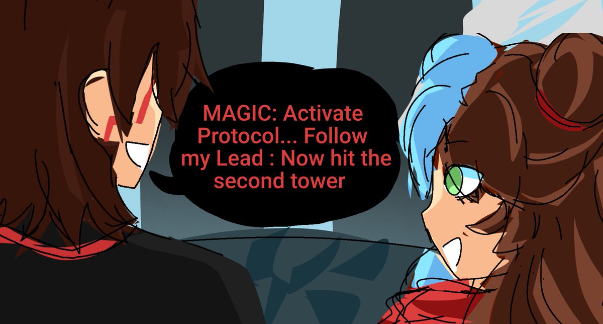 wrightrucy's tweet photo. // NQH spoilers 
Im so sorry. #nqh #notquitehuman #magicsingsfanart #nominalgravyfanart https://t.co/MCaJ7IwW0J
