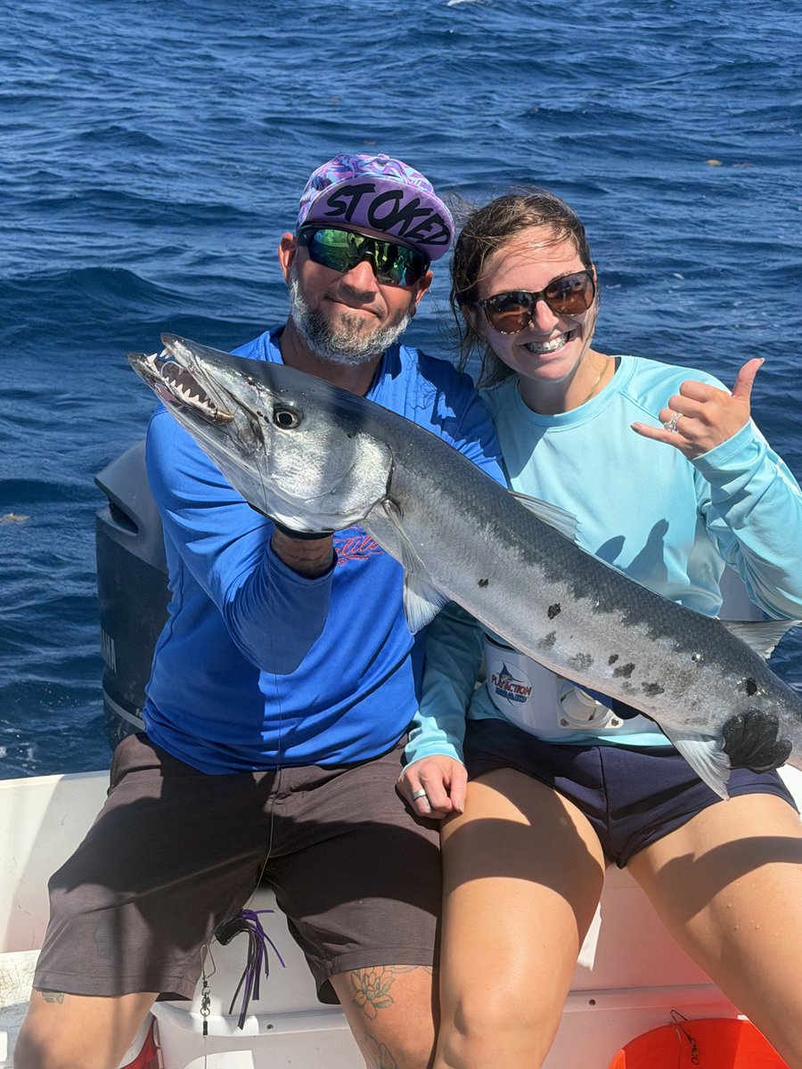 adventuresomepr's tweet photo. Barry the barracuda smiles for the camera before being released. Fajardo Puerto Rico! Adventuresometours https://t.co/Sgzcz72kHd