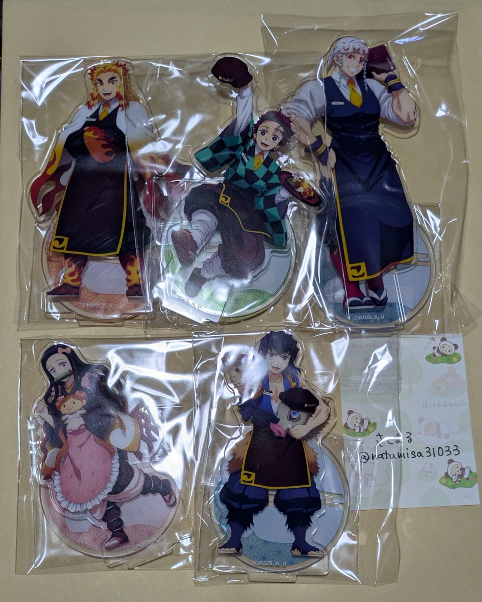 natumisa31033's tweet photo. 【譲渡】ジョイフル　鬼滅の刃　サマーバッグ　アクリルスタンド

(譲)　★煉󠄁獄　★宇髄　炭治郎　禰豆子　伊之助

(求)　800円＋送料

★は2段目を同数含むお譲りのみ。
お声掛けが重なった場合は、他ポストも合わせ多い方よりお譲りいたします。

よろしくお願いいたします。 https://t.co/hGFMYDiwjR