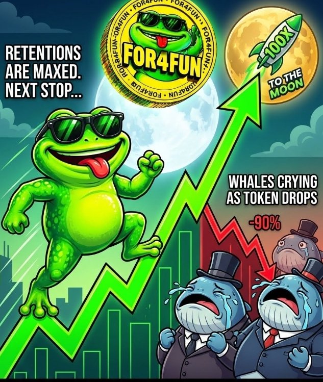 FOR4FUN5465's tweet photo. THEY WON’T KNOW WHAT HIT THEM. 🤫💸
While the Wall Street whales are crying over their dumping charts, the FOR4FAN movement is just getting started. We are riding this green candle straight to a 100X to the moon! 🚀🌕
❌ No corporate insiders.
❌ No whale manipulation.
🟩 Pure community chaos.
📅 FAIR LAUNCH ON FRIDAY  https://t.co/ofmcAE1nID. Turn notifications ON! 🟩📈 $4FAN
🔗 Official X: @FOR4FAN5465
Telegram:https://t.co/jUZni2P6g0