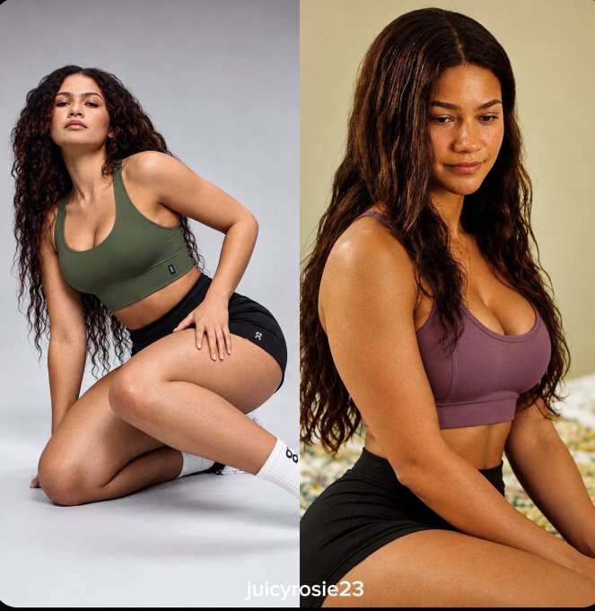 juicyrosie23's tweet photo. People already treat Sweeney like the final boss of "she's just existing and it's a problem." 

Put this body on Zendaya and the argument ends. 

No think pieces, no "it's the lighting," no pretending it's about talent. Just silence, then the kind of unhinged thirst that gets accounts banned.