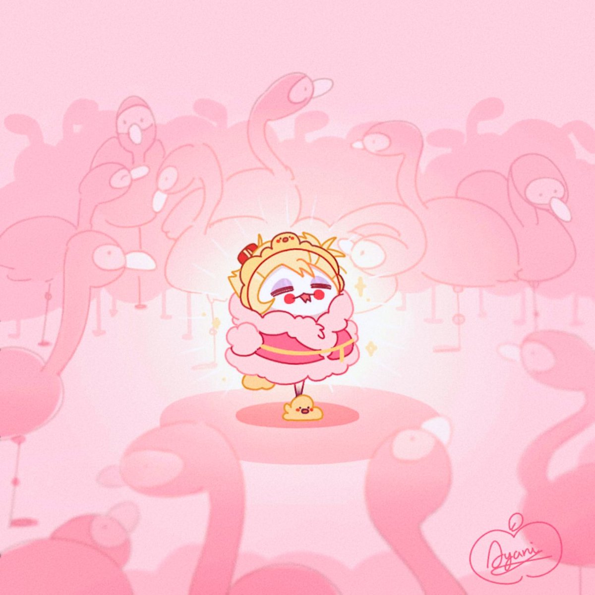 ayani_art's tweet photo. What kind of fluffy flamingo is this🦩🩷
#HazbinHotel 
#HazbinHotelLucifer https://t.co/3FuYurPkVN