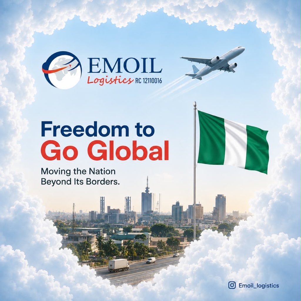 Emoil_Logistics's tweet photo. 🇳🇬 Happy Independence Day Nigeria 

Today, we celebrate the strength, resilience, and spirit of our great nation. From Nigeria to the world, we remain committed to connecting people, businesses, and opportunities beyond borders🌎✈️

#happyindependenceday #nigeriaat66 https://t.co/G5fxUNYUVP