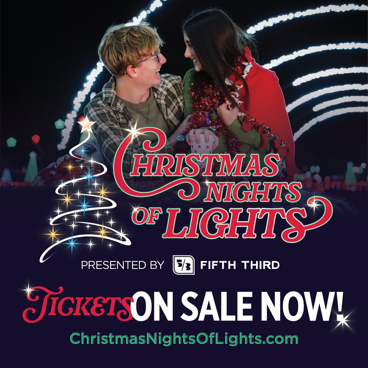 IndyStateFair's tweet photo. The holiday magic is returning to the Indiana State Fairgrounds!🎄Christmas Nights of Lights pres. by @FifthThird, Indy’s largest drive-thru light show, is BACK with dazzling displays synchronized to festive music playing right through your car. You won't want to miss this fan favorite holiday tradition! Get your tickets now here 👉  https://t.co/PYuK9AY4q9