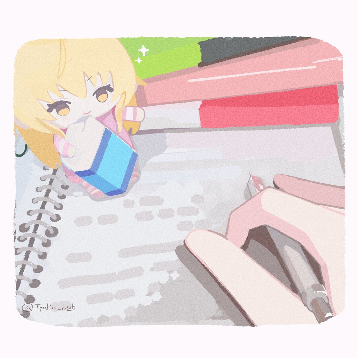 Tyabin_oZb's tweet photo. すたでぃ　うぃず… #むぎあーと https://t.co/x6smywUjZa