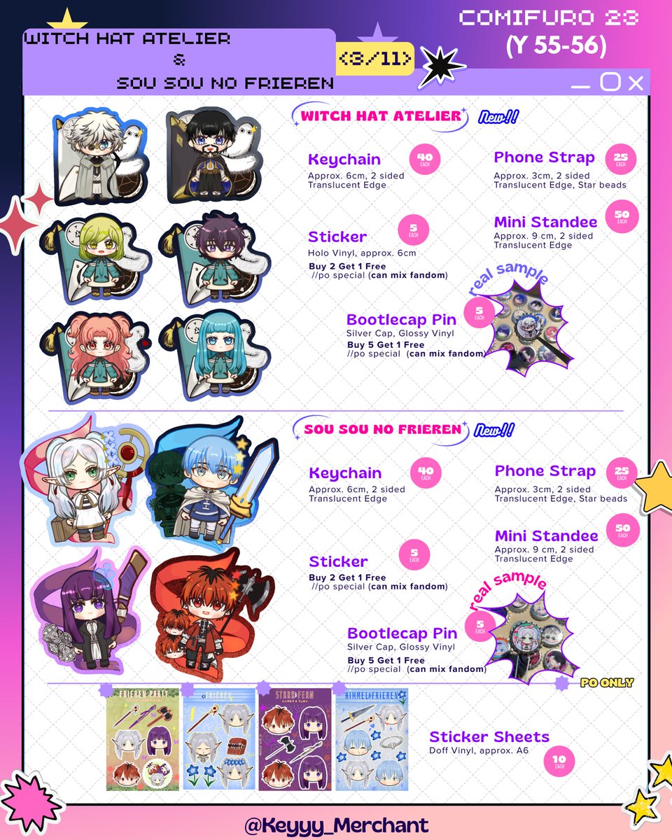 Keyyy_Merchant's tweet photo. 💗+🔁 appreciated

Here's My #CF23 Pre-Order batch 2+ Give Away (rules ⬇️⬇️)

🗓️1 Oct - 15 Oct
📦Pick Up (booth days)&amp; Mail Order
🎨Resident Evil series, Witch hat atelier, Frieren, KNY, SeFurDen, Tensura Slime, JJK, Sakadays, Genshin, HSR, ZZZ

https://t.co/BplVWqPEPE

(4/11) https://t.co/TOoQNREvIM