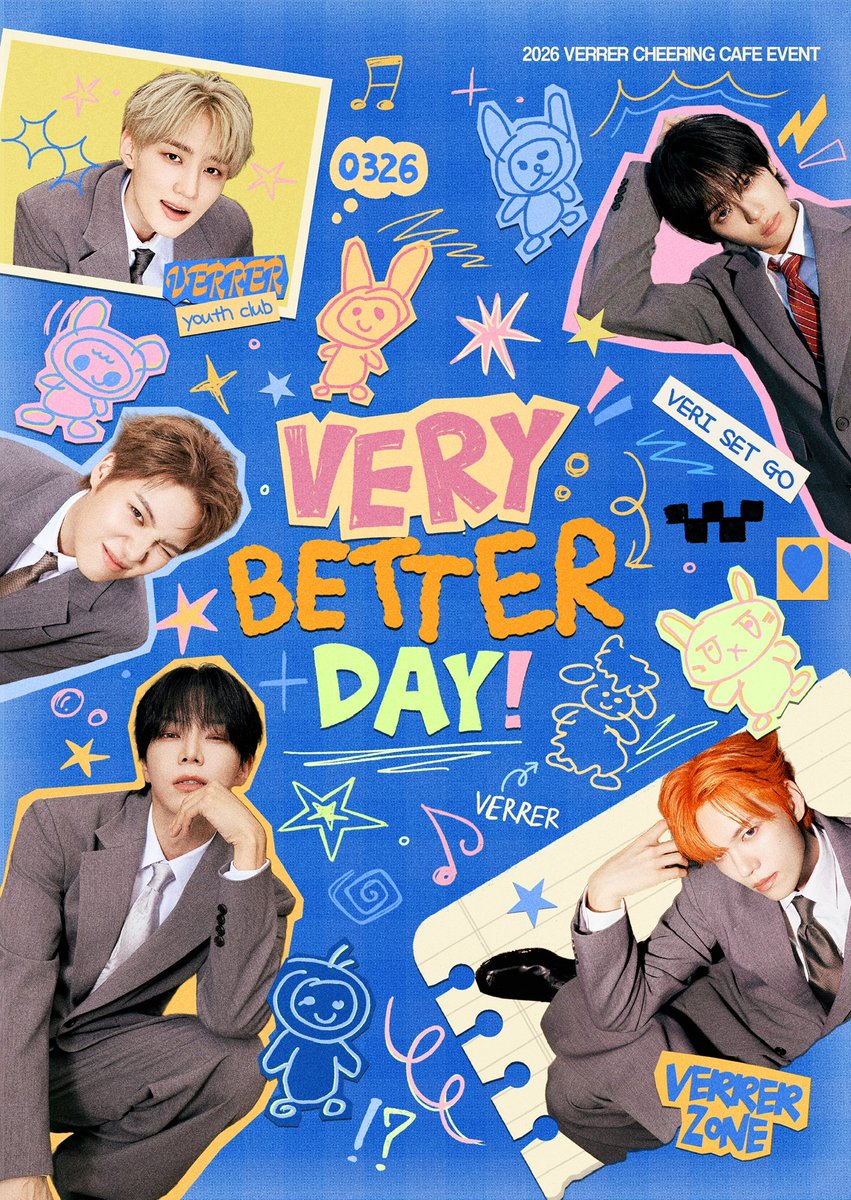 _cafeSOYA's tweet photo. 𝟤𝟢𝟤𝟨 𝗩𝗘𝗥𝗥𝗘𝗥 𝖢𝖧𝖤𝖤𝖱𝖨𝖭𝖦 𝖢𝖠𝖥𝖤 𝖤𝖵𝖤𝖭𝖳

❯❯❯ 𝙑𝙀𝙍𝙔 𝘽𝙀𝙏𝙏𝙀𝙍 𝘿𝘼𝙔.ᐟ

𖣯 카페 소야
𖣯 10.09 - 10.11

━━━━━━━━━━━━
► #베러투데이_베러투모로우
▻ #베리베리덕질하면생기는일
━━━━━━━━━━━━

#베리베리 #베러 #VERIVERY #VERRER
#동헌 #계현 #연호 #용승 #강민
