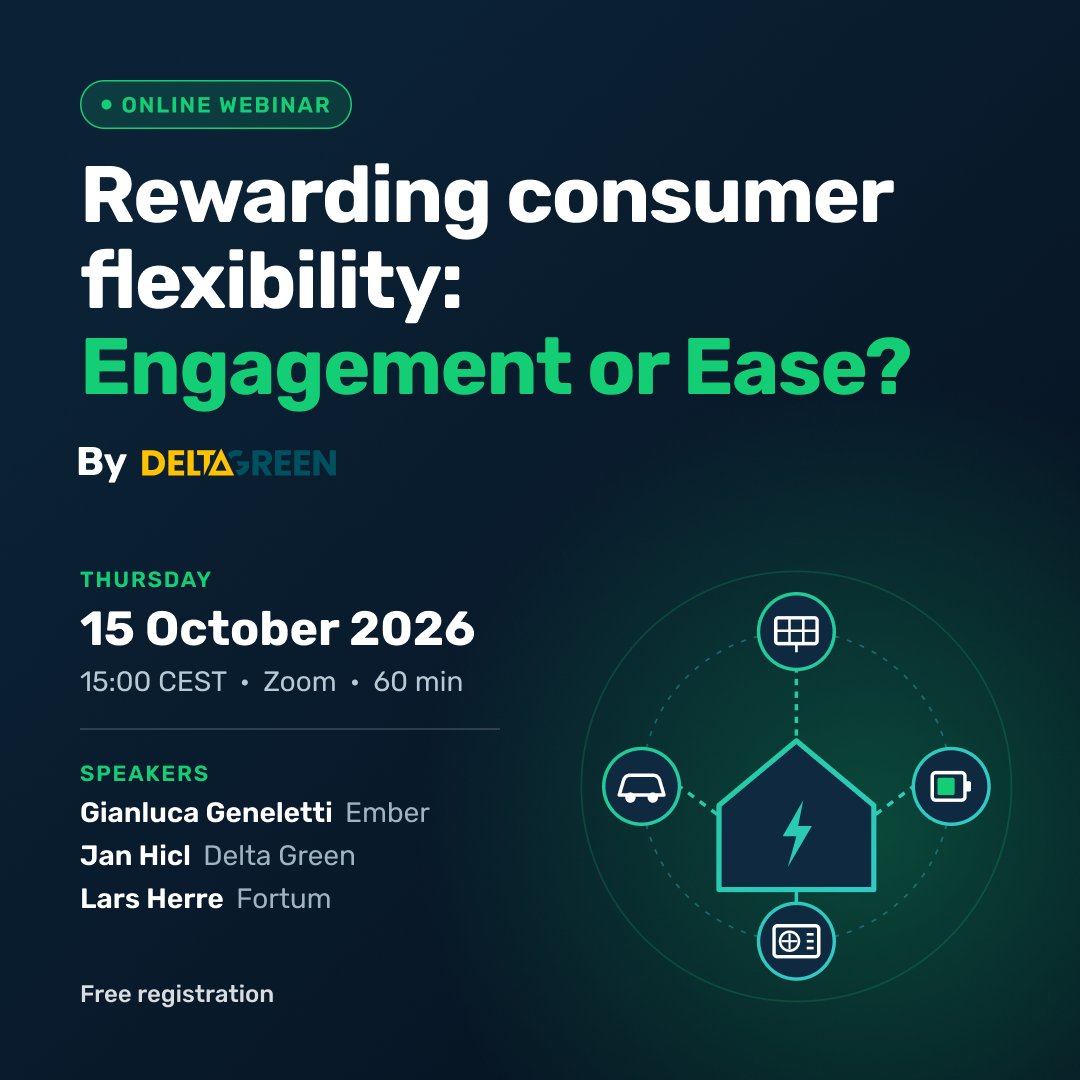 ember_energy's tweet photo. European suppliers can control flexible home devices, but how do they get households to join and stay?

Find out in this webinar with Ember, @DeltaUtility and @Fortum as we discuss scaling home batteries, EV charging &amp; heat pumps by 2030.

Register here 👉 https://t.co/0yaojgRYZc https://t.co/ztCpfOjNUy