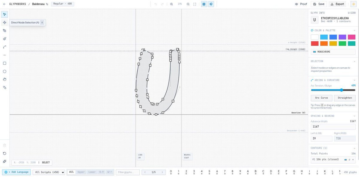 Milkeybear1416's tweet photo. GlyphWorks — a full font editor that runs entirely in your browser.

Draw, edit, import TTF/OTF, build font families, and export ".gworks".

No downloads. No account.

https://t.co/boSGtiyMlX https://t.co/PKH8j4x0YF