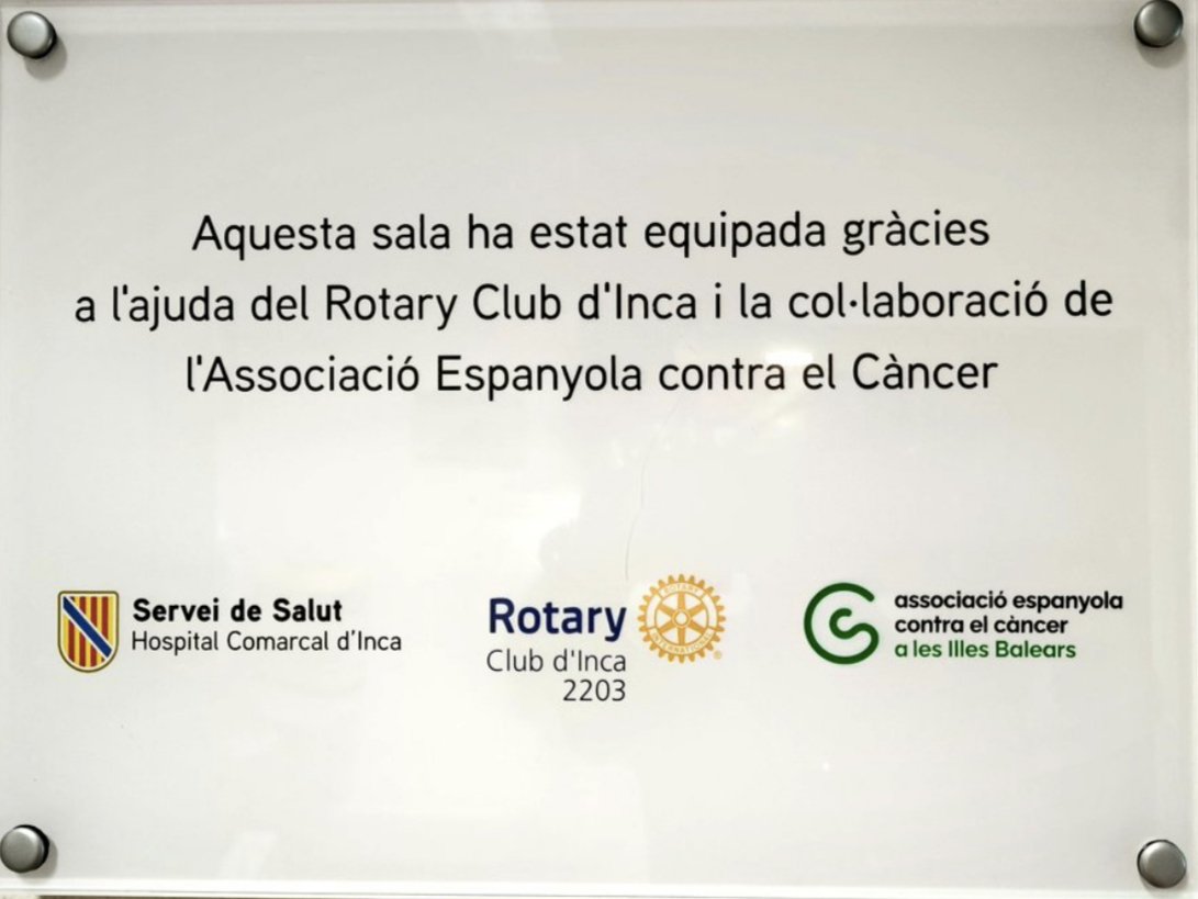 HospitaldeInca's tweet photo. Visita del Rotary Club d'Inca
Col•laboradors en projectes d'humanització de l'HCIN

-L'equipació d'una sala de descans de familiars de pacients ingressats
-La instal·lació d'un piano al vestíbul

♥️

@SalutGOIB @IBSalut_ @javiurenam @manuelaG_Romero @FerrerXisco @JosReyesMoreno2 https://t.co/I9mbwnE4Yp