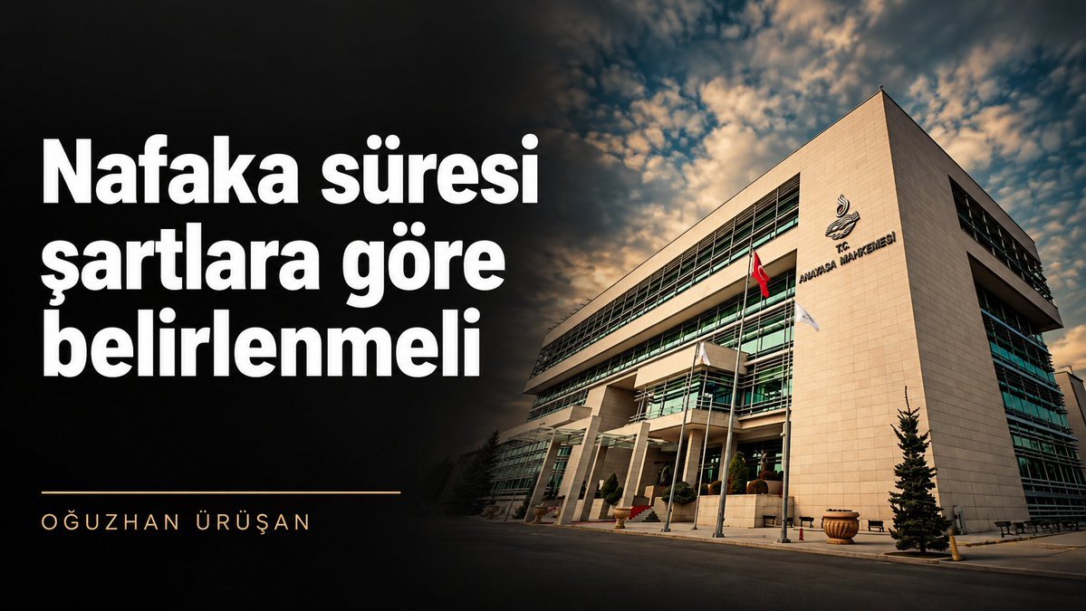 oguzhan_urusan's tweet photo. #AYM | Anayasa Mahkemesi, boşanma sonrası yoksulluk nafakasının “süresiz” istenebilmesini sağlayan düzenlemeyi iptal etti.
Yüksek Mahkeme, nafakanın süresi belirlenirken eşlerin yaşı, sağlık durumu, ekonomik şartları ve çalışma imkânları gibi unsurların dikkate alınması gerektiğine işaret etti.
Detaylar haberimizde ↘️
https://t.co/GSCn6hXe6h
