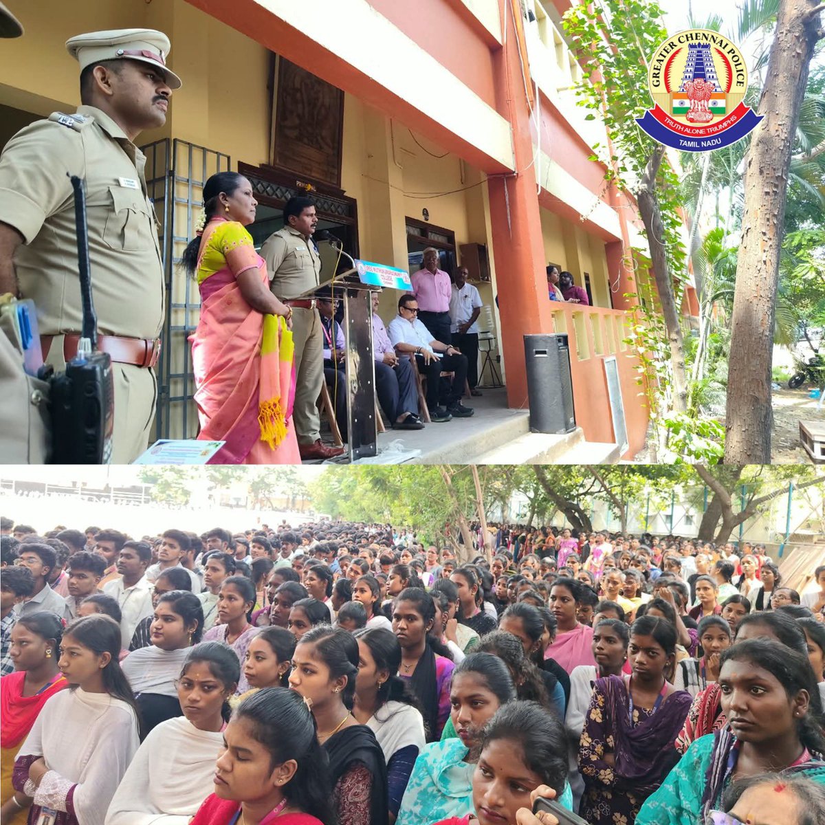 chennaipolice_'s tweet photo. 🚫 போதைப்பொருள் இல்லா சமூகத்தை உருவாக்கும் நோக்கில், கொடுங்கையூர் முத்துக்குமாரசுவாமி கல்லூரியில் மாணவர்களுக்கு போதைப்பொருள் தடுப்பு மற்றும் அதன் தீமைகள் குறித்த விழிப்புணர்வு நிகழ்ச்சி நடைபெற்றது. மாணவர்களிடையே போதைப்பொருள் பயன்பாட்டிற்கு எதிரான விழிப்புணர்வையும், பாதுகாப்பான மற்றும் பொறுப்பான வாழ்க்கை முறையையும் ஊக்குவிக்கும் வகையில் விழிப்புணர்வு ஏற்படுத்தப்பட்டது.

🚫 A Drug Awareness Programme was conducted at Muthu Kumarswamy College, Kodungaiyur to educate students about the harmful effects of drug abuse and promote awareness against substance use.

#DrugFreeChennai #DrugAwareness #ChennaiPolice #Chennai