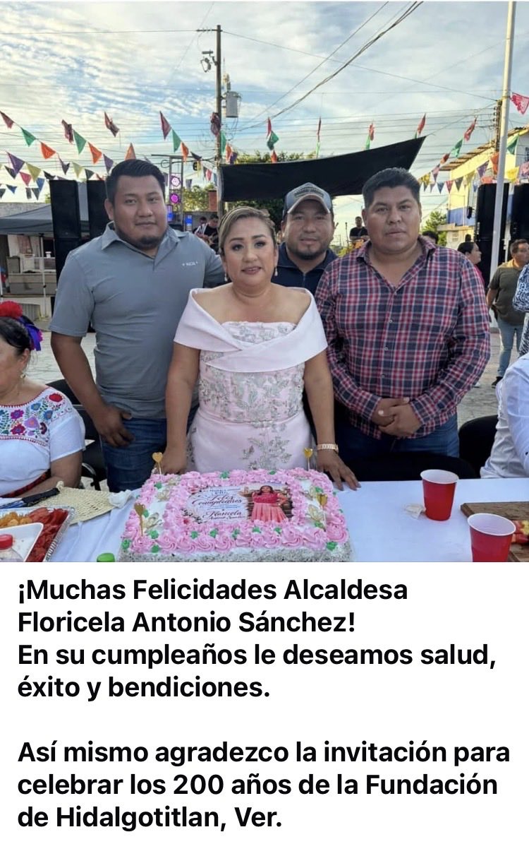 Maurici12569942's tweet photo. @LuisCardenasMx Los chairos estan felices aunque les cambien la fechas
Checa esta presidenta de #Hidalgotitlan #Veracruz de @PartidoMorenaMx
Para hacer que su cumpleaños coincida con la fundación de una población https://t.co/C7PVPUTejp
