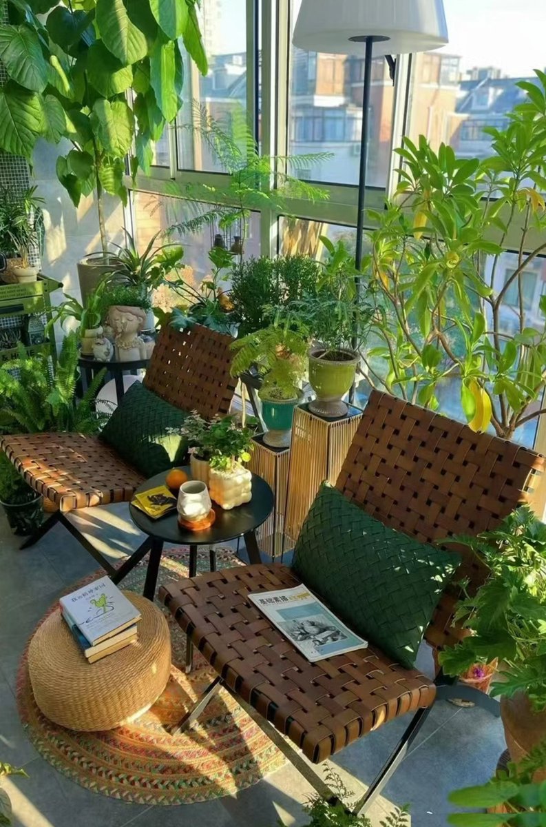 ParkerCampzd4w's tweet photo. [My tiny balcony’s gone from empty to blooming with potted herbs this year—simple joys hit different!]， https://t.co/P5TXE7rmCn