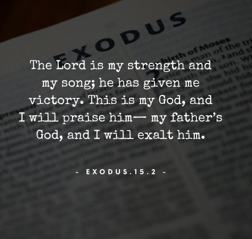 DrewMaddux's tweet photo. Exodus 15:2 https://t.co/Lq6mStvIIn