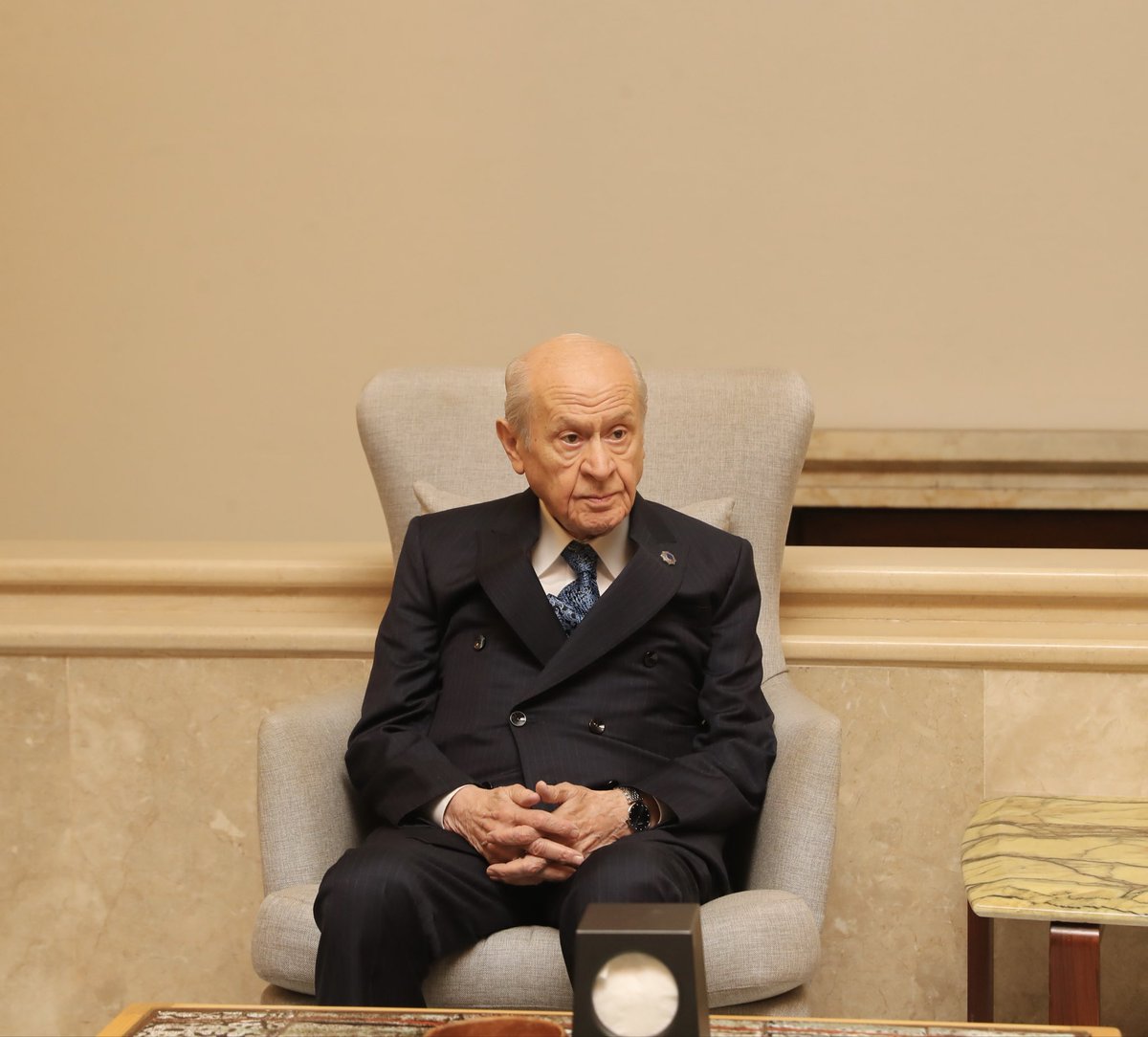 KverSemih's tweet photo. Genel Başkanımız Sayın Devlet Bahçeli @dbdevletbahceli 28. Dönem 5. Yasama Yılı açılışı için TBMM’de https://t.co/LF5AYGOGkX