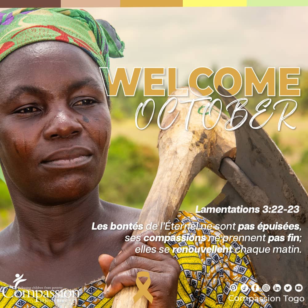 CompassionTg's tweet photo. Hello Octobre ! https://t.co/ZpvLGnczU2