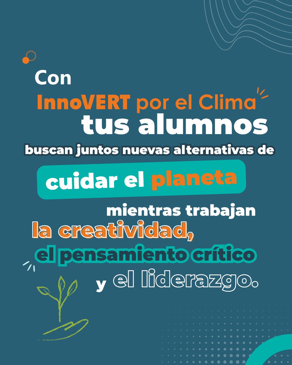 JASPAIN's tweet photo. ⚠️Ya podéis inscribiros en #InnoVERTporelClima.⚠️

Un programa gratuito dirigido a estudiantes de #ESO y #FPBásica donde crean soluciones para cuidar el planeta y que desarrollamos junto a @acodea_  y @CODESPA, con la financiación de @AECID_es .

👉https://t.co/e1JLaGCX2I https://t.co/KO5AuNRFIB