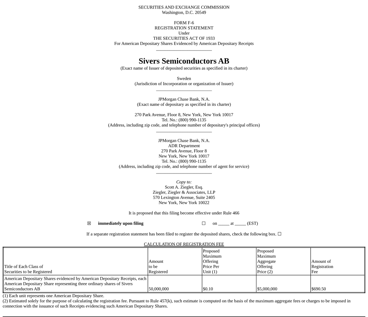 lyAtomic's tweet photo. Why $SIVE's new ADR filings matter, and what they don't mean.

In 48 hours, two big depositaries opened US ADR channels for Sivers: Deutsche Bank (Sep 29) and JPMorgan (Sep 30). 1 ADS = 3 shares.

That's rare at its size. By my count of SEC EDGAR filings (Apr–Sep 2026), 31 companies valued at $0.5–2B got an unsponsored ADR. Only 2 got two banks within days: Sivers and Manycore Tech.

What it tells you: banks see enough US demand to pay for the plumbing first. They earn fees when investors convert shares into ADS, so they file where they expect flow.

What it doesn't: both filings are unsponsored. Only the bank signed, and JPM's text says Sivers "is not a party." So there are no new shares, no raise, and no listing.

The bigger piece comes from Sivers itself. Its EGM notice (Sep 30) proposes switching auditor to EY for "a potential dual listing of the shares in the United States, expected to be completed during the first half of 2027."

The banks are positioning ahead of the US listing Sivers itself is preparing. The next real signal is an SEC filing signed by Sivers.
https://t.co/4c12C4tm63