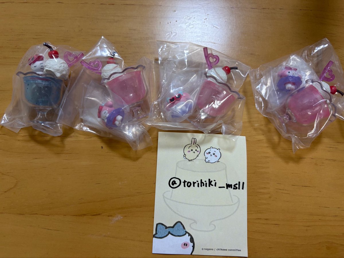 torihiki__ms11's tweet photo. 【交換】
サンリオキャラクターズ Yummy！
スイーツマスコット チルサイダー

譲→ハローキティ、マイメロ
求→ポチャッコ、ハンギョドン

郵送交換または日程が合えばピューロ手渡し。
検索からでもお気軽にお声掛けください。 https://t.co/SdT7oczAsI
