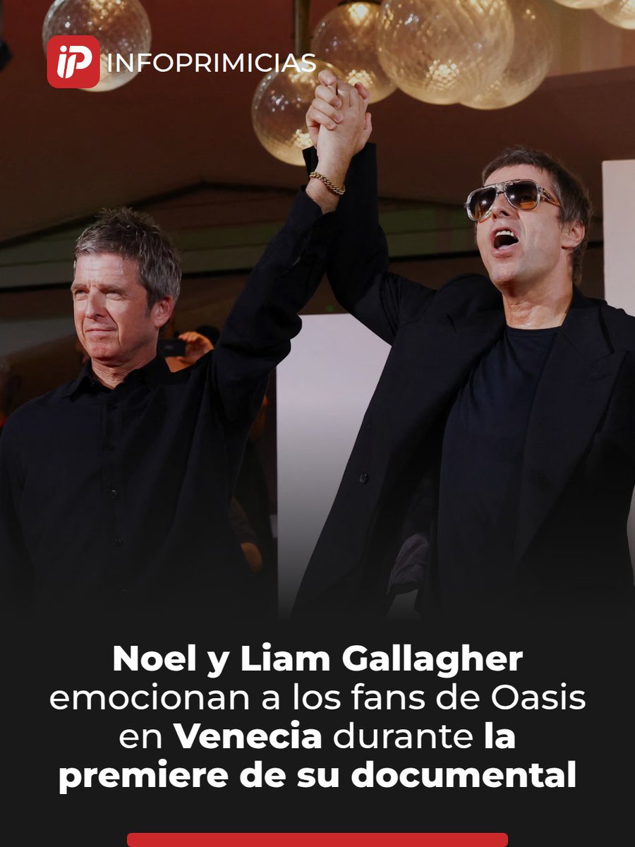 adan_daniel's tweet photo. Noel and Liam Gallagher thrill Oasis fans in Venice during the premiere of their documentary. https://t.co/1tmWgyVD3V