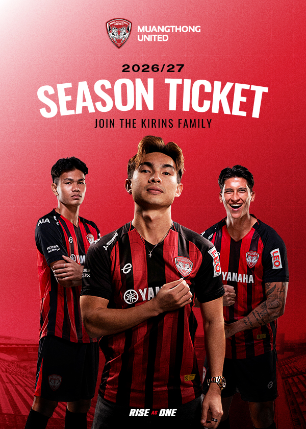 ThaiTicketMajor's tweet photo. 2026-27 SEASON TICKETS MUANGTHONG UNITED

มาร่วมเป็นครอบครัวกิเลนผยองกับสมาชิกรายปี เมืองทอง ยูไนเต็ด

⭐️ รายละเอียด คลิก >> https://t.co/3ACNrHYdgR

#MuangthongUnited
#MTUTD
#Kirins
#ThaiLeague
#ThaiLeague2025I26
#FootballThai
#MTUTDMembership
#MTUTDSeasonTicket https://t.co/e53DSqGvzB