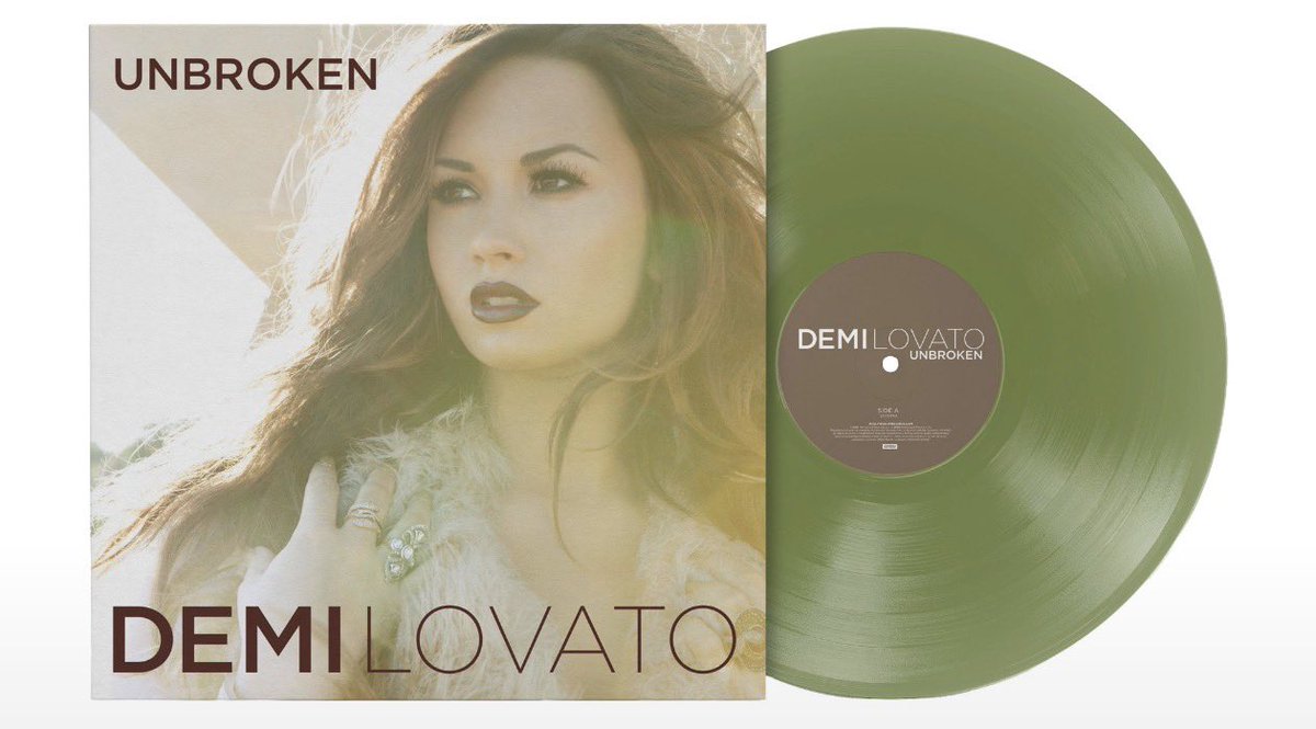 justcatchmedemi's tweet photo. To celebrate its 15th anniversary, Demi Lovato’s Unbroken is now available to pre-order on green vinyl exclusively at Disney Emporium. 

https://t.co/VVDjSz7ZlX https://t.co/YdeBNUxxsT