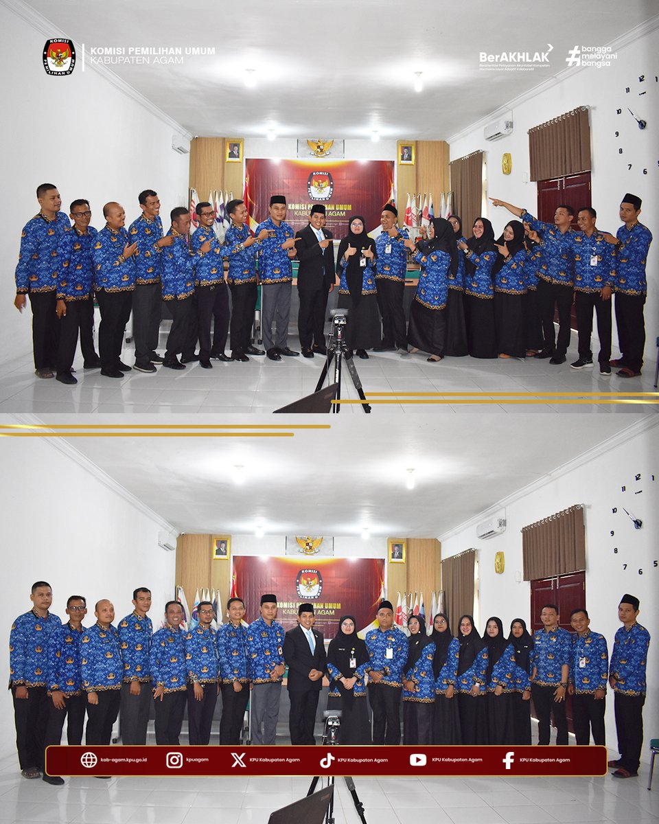 kpu_agam's tweet photo. #temanpemilih Sekretaris Jenderal Komisi Pemilihan Umum (KPU) Republik Indonesia (RI) Suryadi mengambil sumpah dan janji Calon Pegawai Negeri Sipil (CPNS) Sekretariat KPU Kabupaten Agam Wildatul Jannah, S.H. sebagai Pegawai Negeri Sipil (PNS), secara daring, Kamis (01/10). https://t.co/j8GKJWiLyD