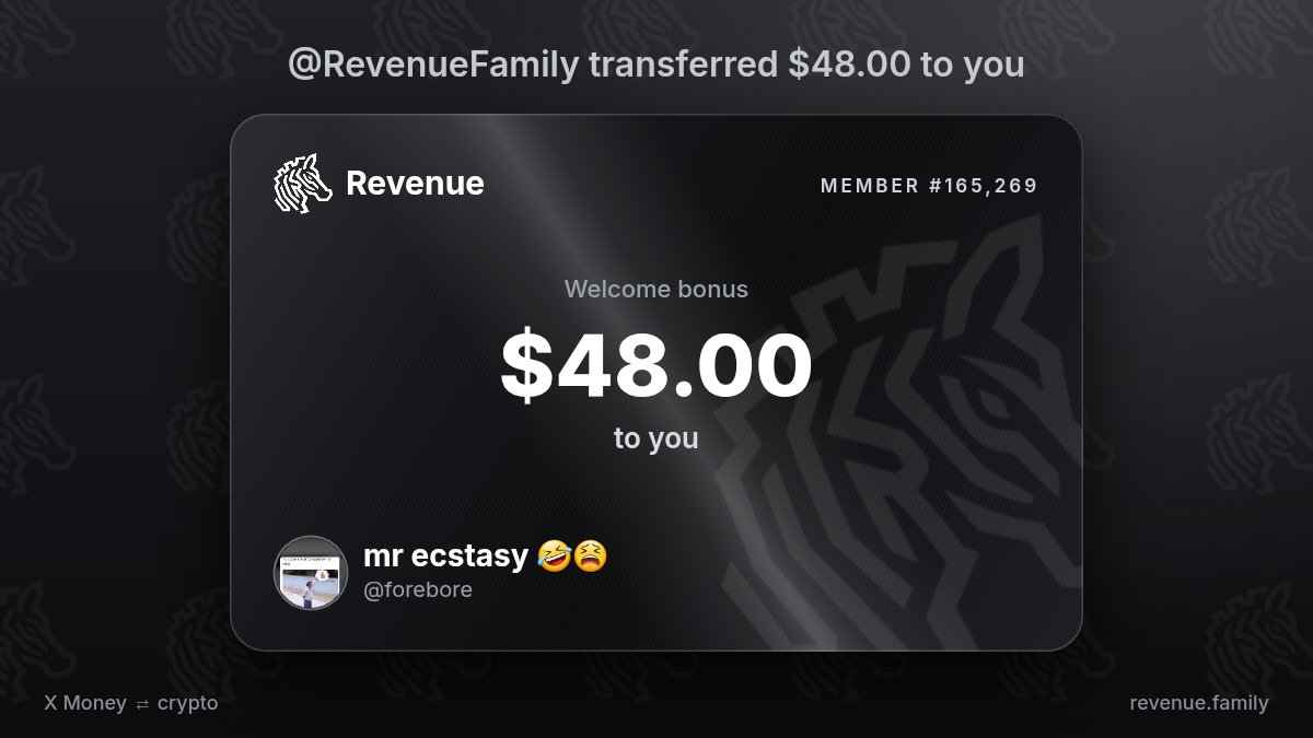 forebore's tweet photo. We active and running 
Showing $48.00 from @RevenueFamily https://t.co/WYuvz0LNOP