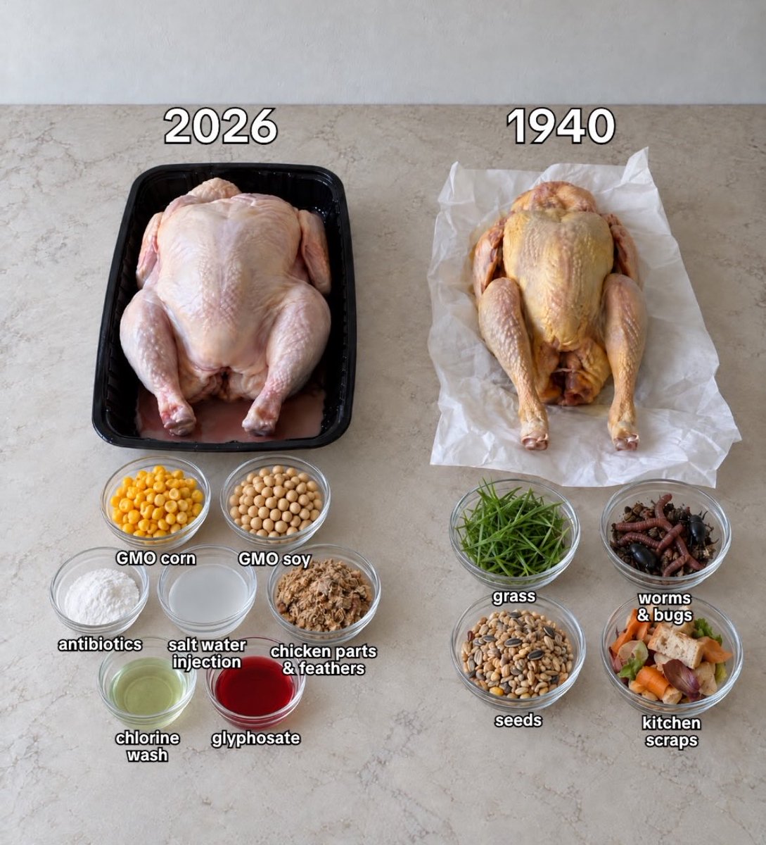 ZamHaberAjans's tweet photo. 90’lı yıllarda ve 2026’da gıdaların içeriğinde neler olduğunu gösteren paylaşım sosyal medyada dikkat çekti https://t.co/1qX4UKBinr