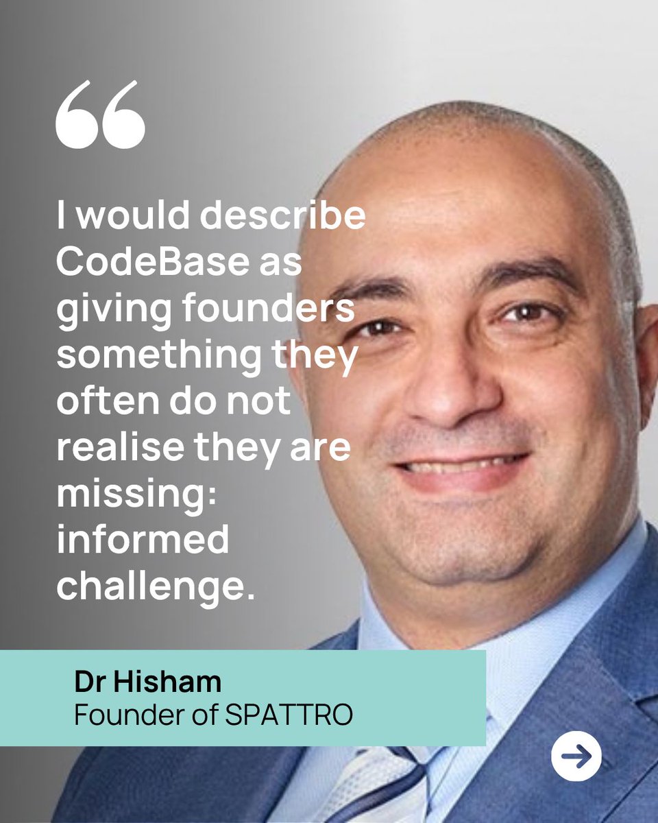 CodeBaseTech's tweet photo. After 30 years in surgery, Dr Hisham Shalaby set out to transform how specialist consultations work. Through Techscaler, delivered by CodeBase, Dr Hisham received the commercial mentorship and informed challenge needed to test assumptions and sharpen SPATTRO's market positioning. https://t.co/9p9DqeAsm2