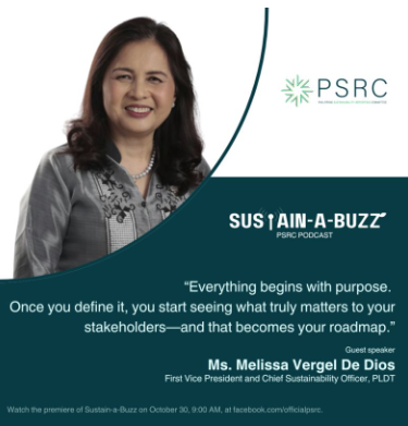 pldt's tweet photo. #ThrowbackThursday | On the PSRC Podcast, PLDT Chief Sustainability Officer Melissa Vergel de Dios shared a simple but powerful truth: purpose is where impact begins.

Listen to the podcast here: 
Part 1: https://t.co/aV65v1xusS
Part 2: https://t.co/XBopmk9MGN https://t.co/1OqUbaWWxo