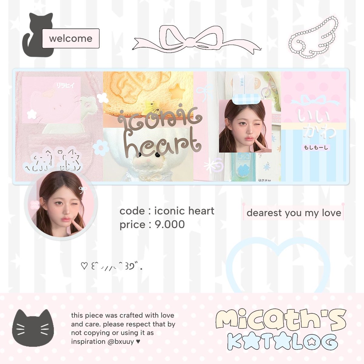 bxuuy's tweet photo. help repost nya ya :3 thank u! 

ayo kenalan dan ospekin 8 katalog layout ku dan set up nya yuk ♥ kalo ada kemiripan tolong banget dm baik-baik ya 🙏 terima kasih banyak #zonauang https://t.co/FZpfsBO3SC