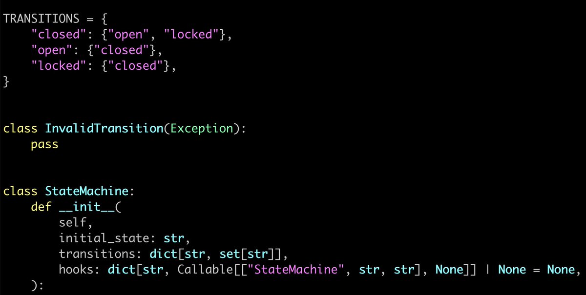 bbelderbos's tweet photo. I just hand-coded a simple FSM (Finite State Machine) in #Python 💡

Some people might ask:

It’s 2026. Why even code by hand?

Because the thinking, debugging, and deeper understanding that go into an exercise like this are still valuable.

I had to reason through the design, trace what was happening, debug it, and really understand the code.

It's slower, but now I own it.

And I can teach it better.

It was also one of my happier moments this week.

Only reading code and managing agents is not the same as being in touch with the code and understanding how something works at all levels.

(I also had to explain Rust ownership / the borrow checker this week 💪)

Now I'm going to do it again for my YouTube channel.

We'll see how much hand-coding remains in the industry, but I do think regularly writing code yourself is a great way to keep your technical skills and intuition sharp.

And judging by the feedback I get, this is also what people seem to value most in my videos: watching the thinking behind the code so the 'how' + 'why', not just the 'what'.
