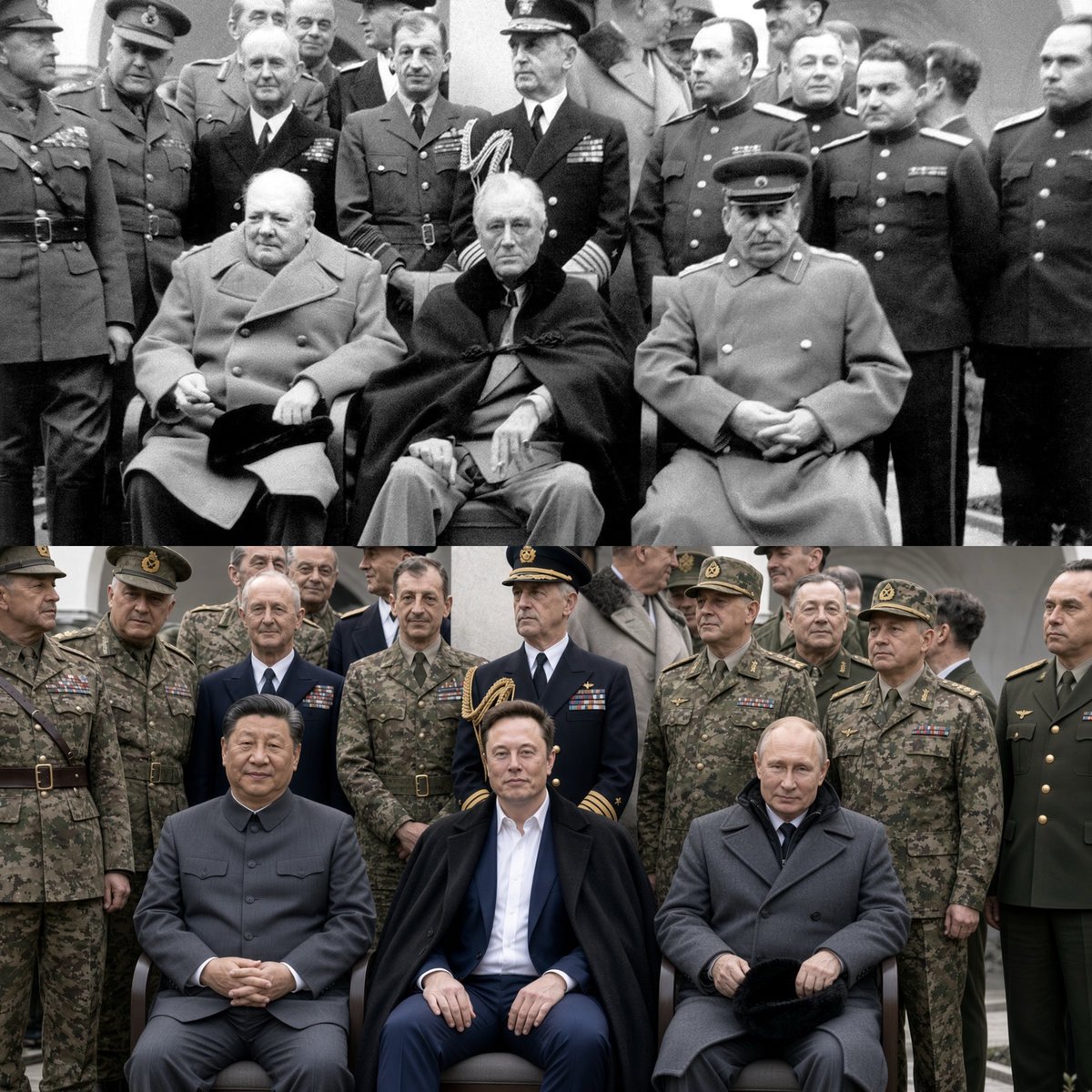 TheAltBook's tweet photo. If the Yalta Conference were held in 2033 https://t.co/qzCcNhoWfi