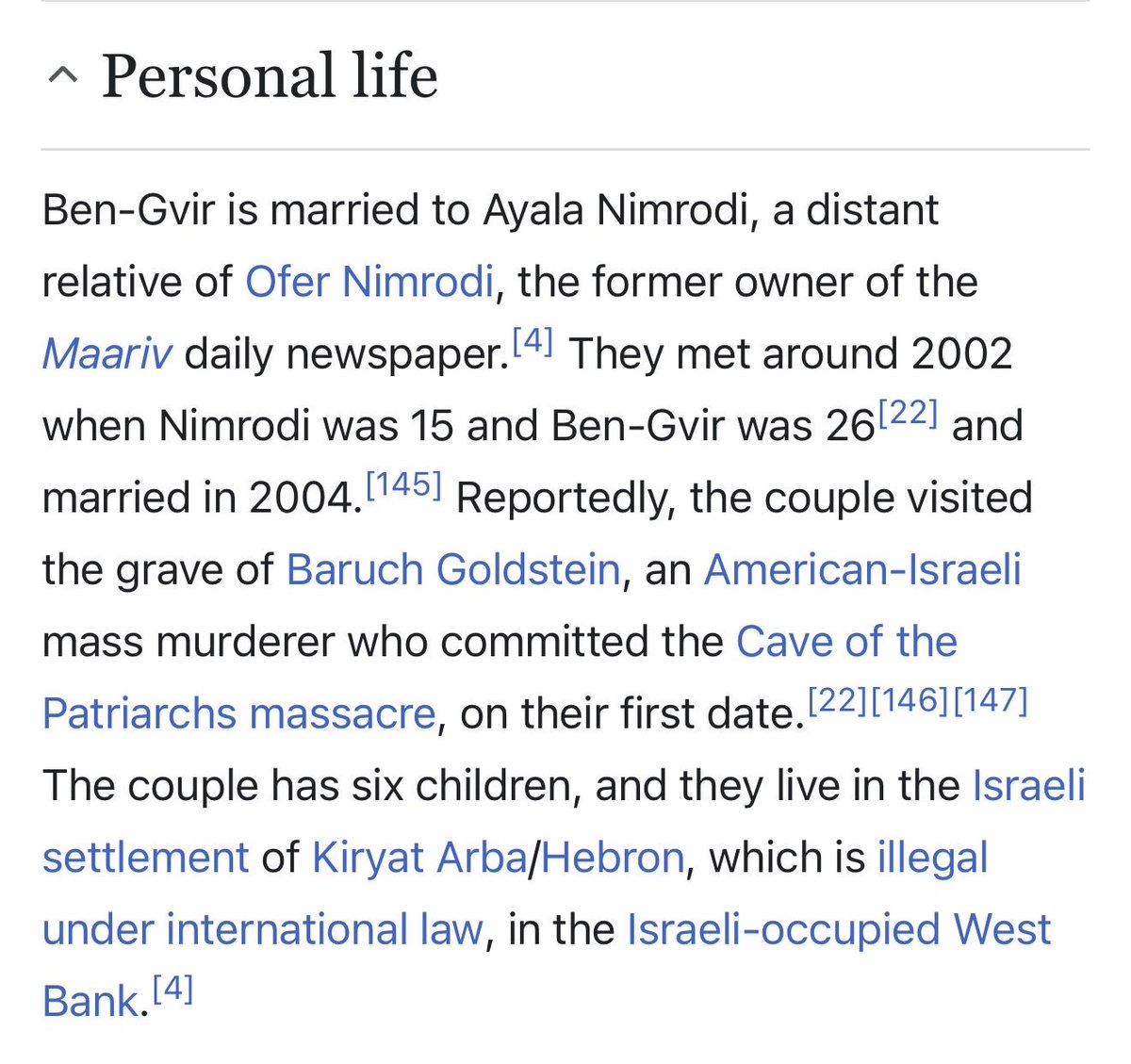 sneako's tweet photo. Worst wikipedia of all time goes to Ben Gvir https://t.co/XHOJPy6z0U